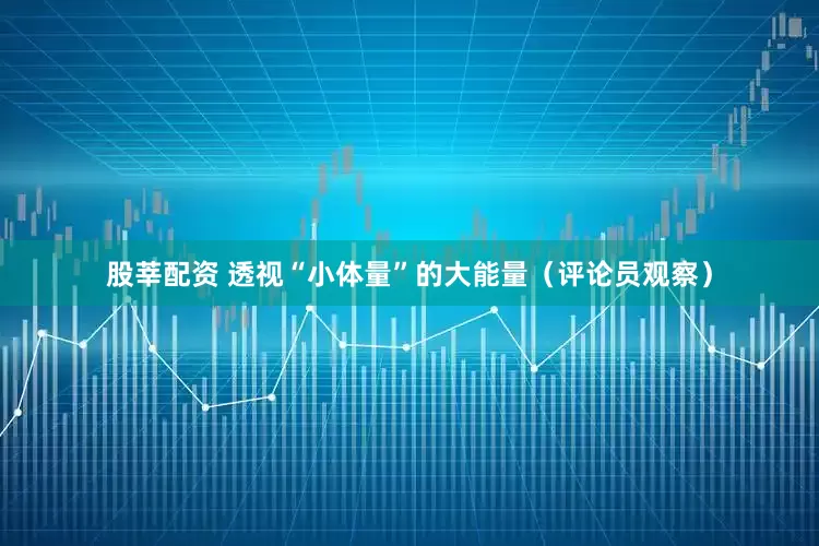 股莘配资 透视“小体量”的大能量（评论员观察）