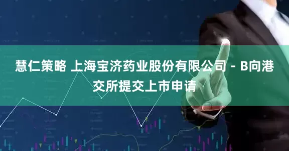 慧仁策略 上海宝济药业股份有限公司 - B向港交所提交上市申请