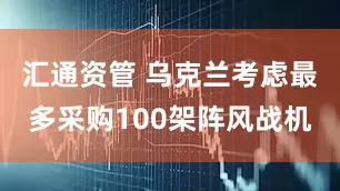 汇通资管 乌克兰考虑最多采购100架阵风战机